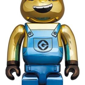 Medicom Toy Bearbrick Be@rbrick 1000% Minions Dave Chrome Ver