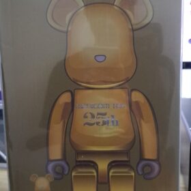 Medicom Toy Bearbrick Be@rbrick 400% 100% Sorayama 25th Anniversary Gold Chrome