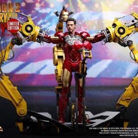 Hottoys MMS160 Ironman Mark 4 MK4 Suit Up Gantry