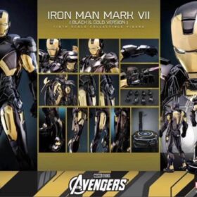 全新 Hottoys MMS741 Ironman Mark 3 MK3 Black and Gold Version 鐵甲奇俠 鋼鐵人 鋼鐵俠 黑金電鍍版